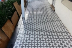 Complete outdoor floor tiling